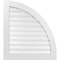 Ekena Millwork Quarter Round Top Right Surface Mount PVC Gable Vent w/ 3-1/2"W x 1"P Standard Frame, 32"W x 36"H GVPQR32X3601SF - alternate 1